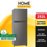 Toshiba 252L Inverter 2 Door Refrigerator Fridge GR-A28MS (DS) Dark Silver | GR-A28MS (S) Silver ava