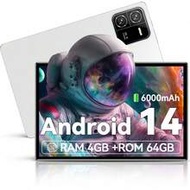 10.1 Inch Pad6 Android 14 Tablet,RK3562 Octa-Core 2.0GHZ Processor,4GB RAM,64GB/128GB ROM,802.11ax W