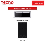 (HOOD + HOB) Tecno Downdraft Cooker Hood ISA 3890 + TIH 300 30cm Domino Induction Cooker Hob Bundle Package