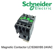 Schneider Magnetic Contactor LC1E0601B5 24VAC With Auxiliary Contact Block LAEN20