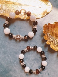 戰神系列~情侶款~個性風格~白硨磲.金曜石.魔鬼鈦髮晶