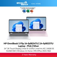 HP OmniBook 5 Flip 14-fp0024TU / 14-fp0025tu Laptop - 14" Touch 2k/I5-1334U/16GB/512GB SSD/Win11