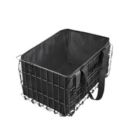 1pc Folding Cycle Basket with Removable Liner Bag Cycle Basket Front/Rear Large Quick Release Design