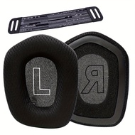 TEMU ปลอกหูฟังสำหรับ Logitech G335 G733, แผ่นรองหูฟังเมมโมรี่ฟองน้ำ, ส่วนค้ำหูฟัง, แผ่นรองสายคาดศีรษ