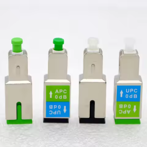 1PCS NEW Optic Fiber Attenuator Connector 0dB SC/APC Female-SC/UPC Male SM-9/125 Fiber Optic Adapter