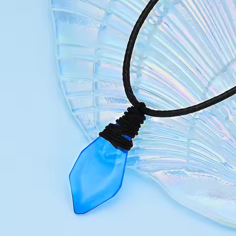 Catuni H2O Mermaid Blue Crystal Necklace Just Add Water Energetic Pendant Jewelry Accessories for Wo