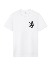AIIZ (เอ ทู แซด) - เสื้อยืดคอกลมผู้ชายสีพื้น ปักโลโก้สิงห์ Men's Lion T-Shirts