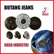 6pcs Butang Jeans 17mm / Jeans Button / Butang Besi / Butang Beg / Kain Jeans / Vintage Jeans / Deni