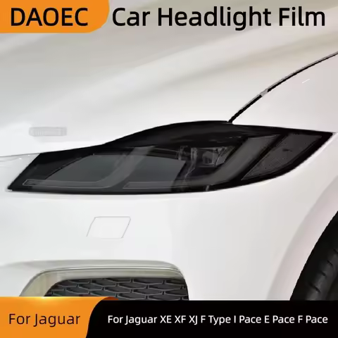 For Jaguar XE XF XJ F Type I Pace E Pace F Pace Car Headlight Protective Tint Film Smoked Black TPU 