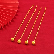 emas 916 subang  Earrings Glossy Long Tassel Earrings gold 916