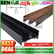 Alumunium Aluminium Almunium Rel Rell Atas Profile Profil Propil 9102 Sliding Sleding Seliding Door 