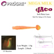 PROGRE MEGA MILK -JACO- SOFT PLASTIC LURE Small/Ajing/UL