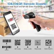 Eyoyo EY-006 2.4G Wireless  bluetooth 2D QR Barcode Scanner Handheld USB Wired 1D Bar Code Reader PD