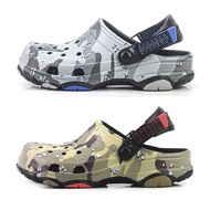 2025 New Style Bai Jingting Same Style Trin Camouflage Hole Shoes Men Outdoor Beach Shoes Baotou Cou