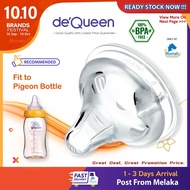deQueen Puting Teat Soft Silicone Nipple Anti Colic Wide Neck Pacifier Bottle Botol Susu BPA Free Le