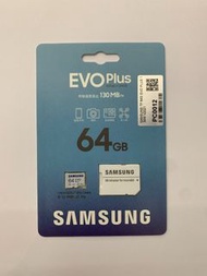 三星64GB 全新原裝香港行貨記憶卡 Samsung EVO Plus 2021 64GB TF MicroSDXC Card R:130MB W:130MB