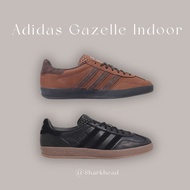 [Sharkhead] Adidas Gazelle Indoor All Black Brown Merad Caramel Sole German Training Shoes KJ3479