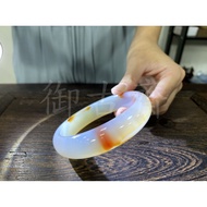 [Yuguzhai] Selected Agate Ice Color Chalcedony Bracelet 20.5 Circumference Money Gathering Qi Increa