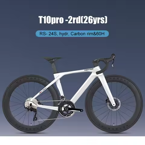TWITTER T10Pro Carbon Road Bicycle RS 24S 60H Carbon Rim Mechanical Oil Disc Brake Aero Racing bikes