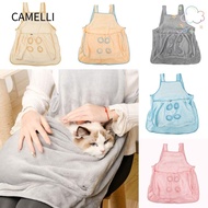 CAMELLI Travel Sleep Bag, Comfortable Large Pocket Cat Carrier Pouch, Portable Plush Warm Petting Pe