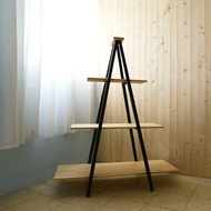 復古風輕工業三層展示架/收納架/屏風/書架