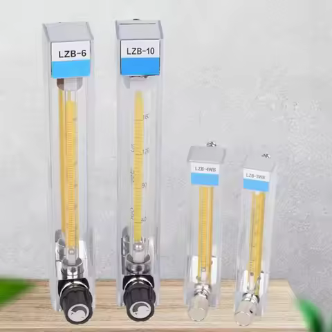 Low Flow liquid Water Flow Meter 1.6-1000ml/Min Water flowmeter Rotameter With Control Valve LZB-3WB