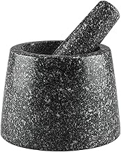 Granite Pestle and Mortar,Premium Solid and Durable Natural Spice Herb Seed Salt and Pepper Crusher Grinder Grinding Paste -Comfortable and Easy to Use,A
