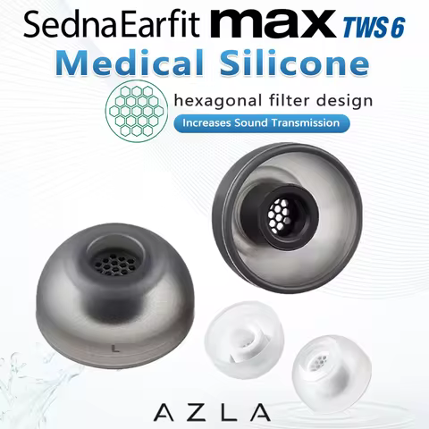 AZLA Max TWS 6 Medical Anti Allergy Eartips Sednaearfit AZLA TWS 6 AZLA MAX Eartips azla max tws 6ea