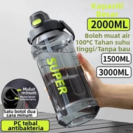 SUPER 2L 3L BIG Water Bottle Drinking Large Water Bottle Used Water Drink Bottle Plastic Transparent