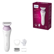 Philips Lady Shaver Series 6000, Single Foil Shaver - Wet & Dry, Cordless - Includes 4 attachments (