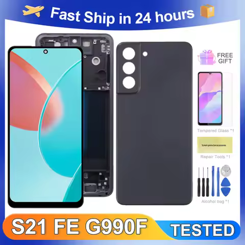 Tested S21 FE 5G For Samsung S21FE 5G G990B G990U G990W LCD Display Touch Screen Digitizer Assembly 