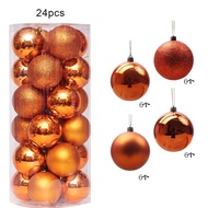 24/36pcs 3cm Christmas Tree Decor Ball Bauble Gold Silver Plastic Hanging Ball Ornaments Decorations