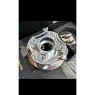 Ex2010 Ghracing CNC disc hub monolithic - black and silver - replacement accessories