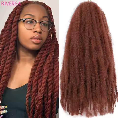 Long Afro Marley Kinky Braiding Hair 1B 30 27 613 3colors Marley Twist Braids Hair 1- 3 Packs Marley
