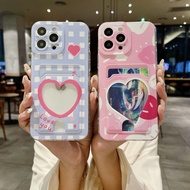 Heart Pattern Case for Huawei Y9S Y9A Y9 Y8s Y7A Y7 Y6P Y6 Y6S Y5 Prime Pro 2020 2019 2018 Card Slot Protective Shell Soft Cover