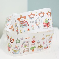 熊熊玩具屋手繪 / 貼紙卷 / 刀模兩用 / 手帳裝飾禮