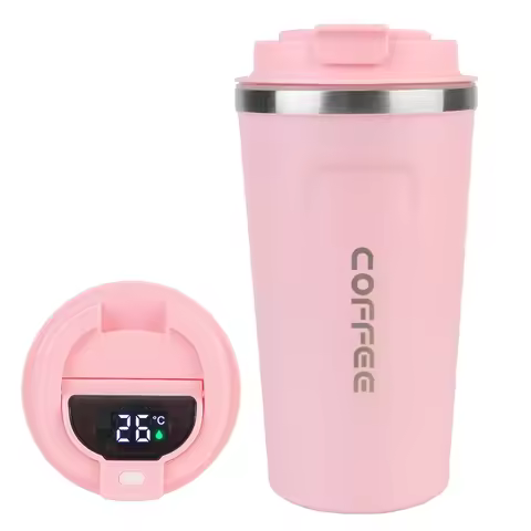 Thermo Cafe Coffee Mug 510ML Thermal Mug Temperature Display for Tea Water Coffee Car Thermos Mug Le
