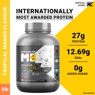 MuscleBlaze Biozorb Iso-Zero, Low Carb (Tropical Mango, 5lbs / 2.27kg) | 27g Pure Whey Protein Isola