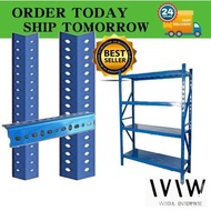 Besi Angle Rak Lubang 10 Kaki Slotted Angle Bar - 10 Feet/ Tiang Khemah/ Rak Rumah -