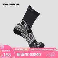 萨洛蒙（Salomon）男女款 运动户外弹力舒适透气耐磨中长款运动袜 S/LAB ULTRA CREW 黑色 C20804 M