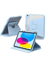 適用於平板電腦 iPad Pro 11 的藍色保護套，相容於 iPad Pro 12.9、Air 4/5、第7/8/9代 10.9吋、第10代、Mini 6 及紅米平板 SE 11吋，可 360 度旋轉