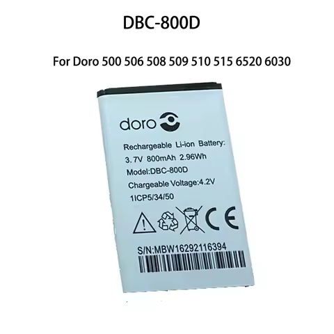 3.7V 800mAh DBC-800D Battery For Doro 500 506 508 509 510 515 6520 6030 Wireless router Batteries Re