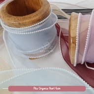 Pearl Ribbon Organza Ribbon Korean Pearl Ribbon 6 CM Craft Materials Available