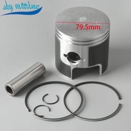 12110-94400 Piston Kit 12140-94400 Piston Ring 79.5MM (+0.5MM) For Suzuki Outboard Motor DT40 DT40C 