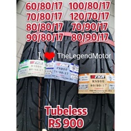 【Malaysia Ready Stock】■☈▤FKR TYRE TAYAR 17 Tubeless 60/80 70/80 80/80 90/80 70/90 80/90 100/80 120/70 RS900 (Cutting TT9