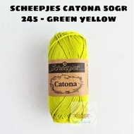 scheepjes catona 50gr green yellow (245)