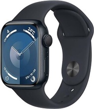 Apple Watch Series 9 GPSモデル - 41mmミッドナイトアルミニウムケースとミッドナイトスポーツバンド - M/L