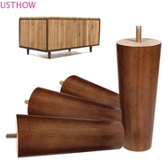 USTHOW Sofa Leg Wooden Conical Bed TV Cabinet Chair Durable Furniture Leg