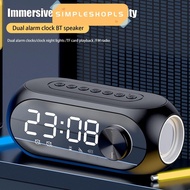 SIMPLESHOPLS Clock Bluetooth Speaker, 360° Surround Sound Loud Volume Bluetooth Speakers, Portable M