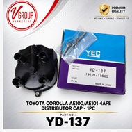 TOYOTA COROLLA AE100/AE101 4AFE DISTRIBUTOR CAP (YD-137) MADE IN JAPAN - 1PC